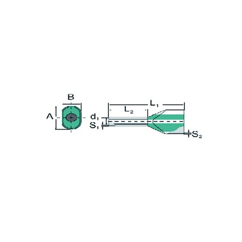 9004920000 Weidmüller Twin-Aderendhülsen 1,5/12mm  Vpe=500stk Produktbild Front View L