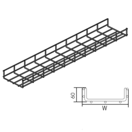 E88718 Vergokan VFUL 60*050 Gitterbahn leicht H=60mm B=50mm (VFL) Produktbild