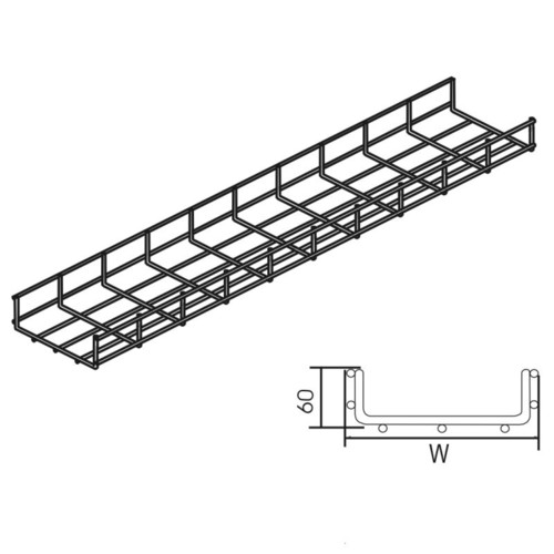 E88718 Vergokan VFUL 60*050 Gitterbahn leicht H=60mm B=50mm (VFL) Produktbild Front View L