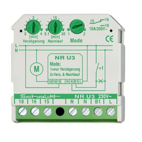 NRU309 SCHALK Nachlaufrelais UP 230V Produktbild Front View L