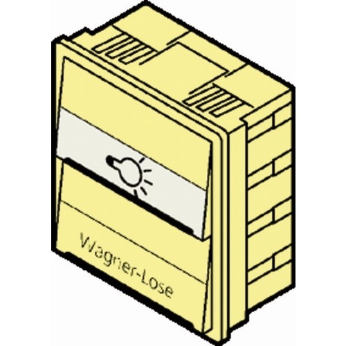 E97-9-85274G Renz Modul mit 1 Licht- und 1 Klingeltaster Grau Produktbild Front View L