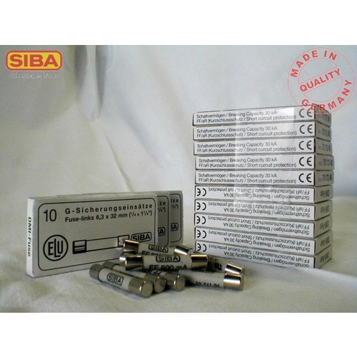 7017240.0,5 SIBA Sicherung 0,5A 6,2x32 Produktbild Front View L