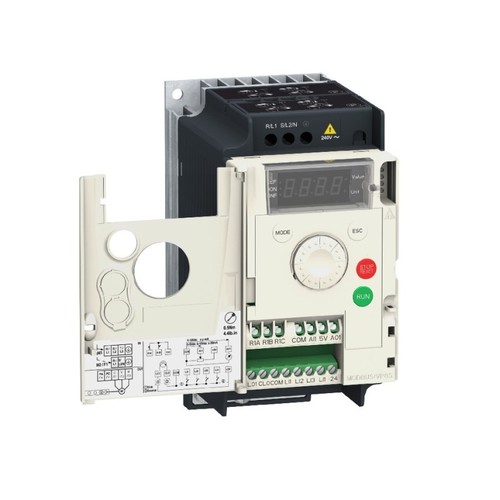 ATV12H075M2 Schneider E. Frequenzumrichter 1-phasig 0,75kW Produktbild Front View L