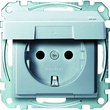 MEG2414-0460 MERTEN SCHUKO-STECKDOSE MIT KLAPPDECKEL SYSTEM M ALUMINIUM IP44 Produktbild front S
