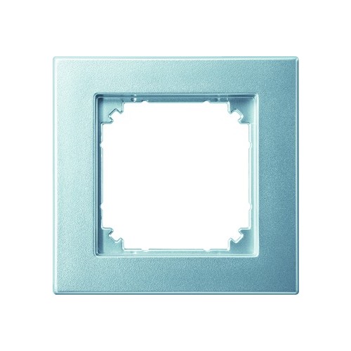 486160 MERTEN Rahmen 1-Fach M-Plan aluminium Produktbild Front View L