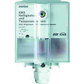 663991 Merten KNX Helligkeits- und Temperatursensor IP54 Produktbild
