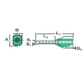 9037550000 WEIDMÜLLER Twin-Aderendhülsen H6,0/23D ZH GE gelb Produktbild