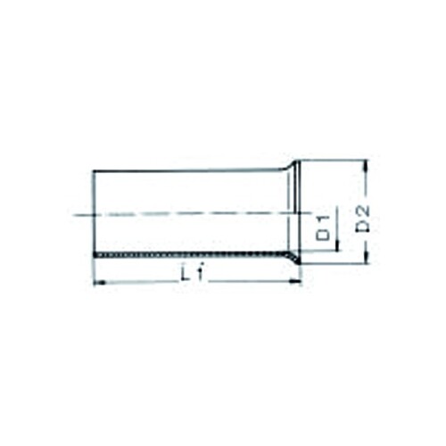 0282900000 WEIDMÜLLER Aderendhülse blank H10,0/12 Produktbild Front View L