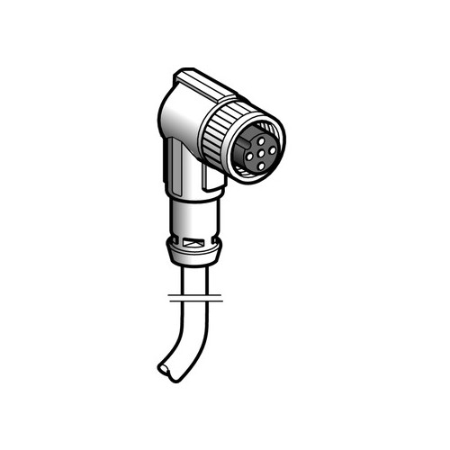 XZCP1241L2 Telemecanique Steckverbinder Anschlusskabel M12,2M,Buchse gewinkelt Produktbild Front View L