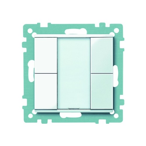 617219 Merten KNX Taster 2Fach Plus System M polarweiß, glänzend Produktbild Front View L