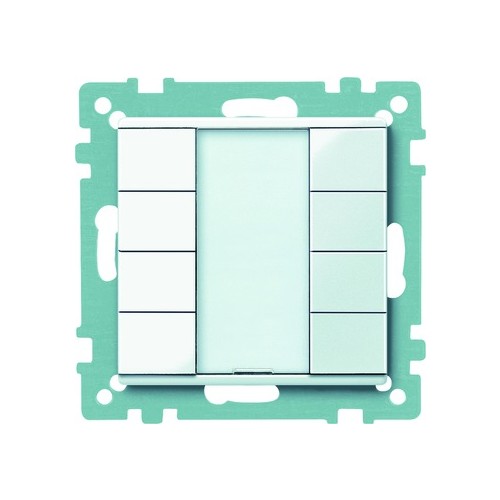 617419 Merten KNX Taster 4Fach Plus System M polarweiß, glänzend Produktbild Front View L