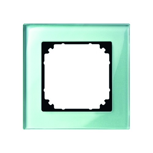 489160 Merten Rahmen 1fach Diamantsilber M-PLAN-Echtglas Produktbild Front View L