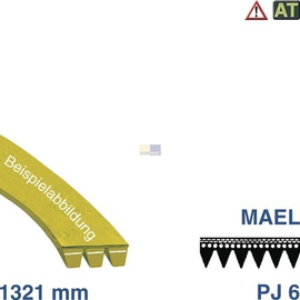 017177 Eupar Riemen 1321PJ6 Elastisch Produktbild front M