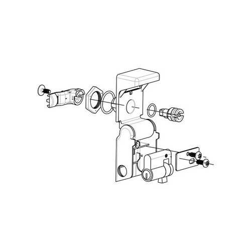 NSYAEDLDINS3D Schneider E. Sicherheitsverschluss f. DIN-Halbzyl. Produktbild Front View L