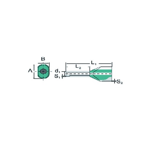 9037300000 WEIDMÜLLER Twin Adernendhülse 1,5 rot H1,5/20 Produktbild Front View L