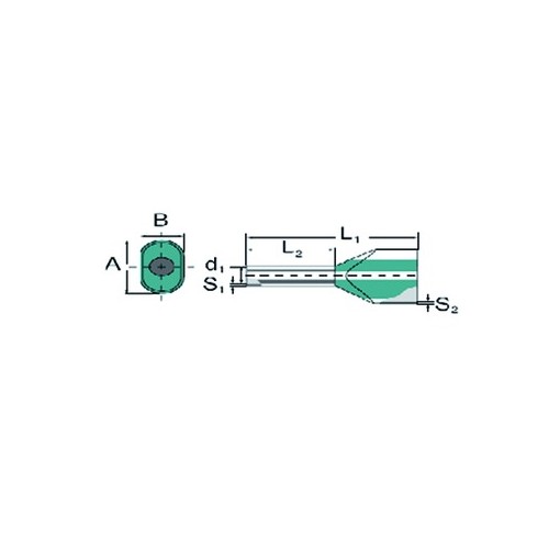 9037510000 WEIDMÜLLER Twin Adernendhülse 2,5 blau H2,5/20,5D Produktbild Front View L