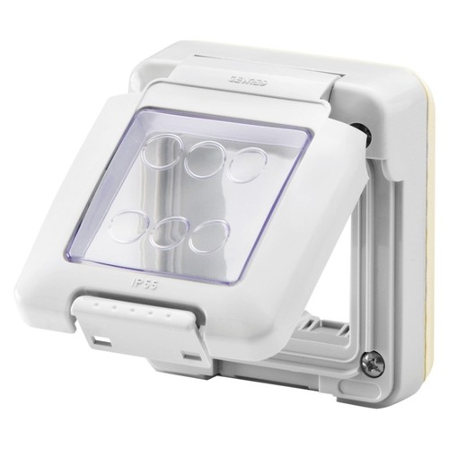 GW27401 GEWISS Dichte Abdeckung 2 System.Eins. Produktbild Front View L