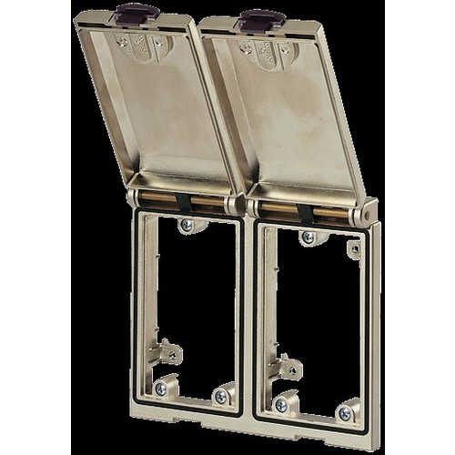 4000-68123-0000000 MURR Einbaurahmen 2-fach silber Produktbild Front View L