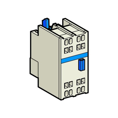 LADN113 Schneider E.Hilfsschalterblock 1S 1Ö mit Federzugklemmen Produktbild Front View L