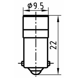 53092413 Barthelme LED 24-28V AC/DC BA9S Grün Superhell 12mA Produktbild