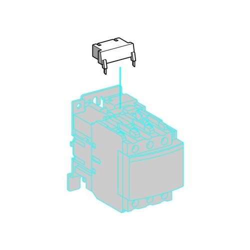 LA4DE2E Schneider Überspannungsbegrenzer Varistor 24- 48VAC/DC Produktbild Front View L