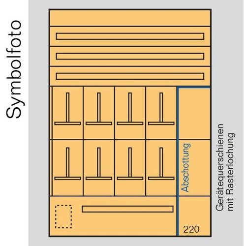 EE8SV ERA Zählerverteilereinsatz +Schwac hstromfeld bxhxt=1136x1700x155mm Produktbild