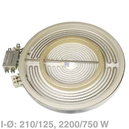 802904 Eupar Ceranplatte Hilight 2-Kreis 2200W/750W Produktbild Front View L
