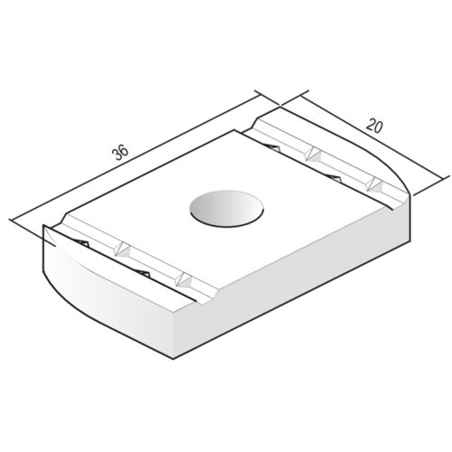 E9083 Vergokan INOXGM 41 M8 Gleitmutter für Tragprofil Edelstahl Produktbild Front View L