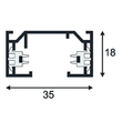 143021 SLV 1Ph Stromschiene alu L/B/H 200/3,5/1,8cm, weiß Produktbild