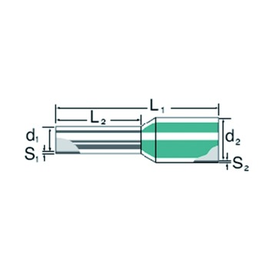 9025780000 WEIDMÜLLER Aderendhülsen blau H0,25/12 HBL Produktbild