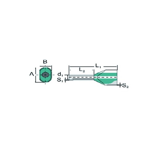 9004940000 WEIDMÜLLER TWIN-ADERENDHÜLSEN 10/10 ELFENBEIN Produktbild Front View L