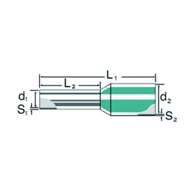 9025950000 WEIDMÜLLER Aderendhülse H1,0/16 GE gelb Produktbild