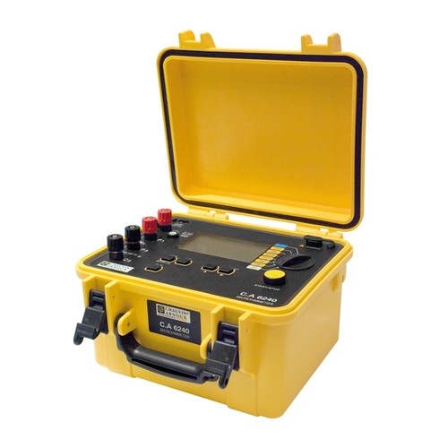 CA 6240 CHAUVIN ARNOUX MICRO-OHMMETER Tasche,Software,USB-Kabel,Kelvinzangen Produktbild Front View L