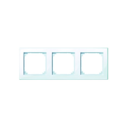 478325 Merten Rahmen 3-fach M-Smart aktivweiß glänzend Produktbild Front View L