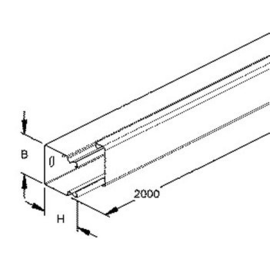 508976 NIEDAX LLK 40.040 verzinkt Stahlblechkanal 40x40 m. Deckel Produktbild