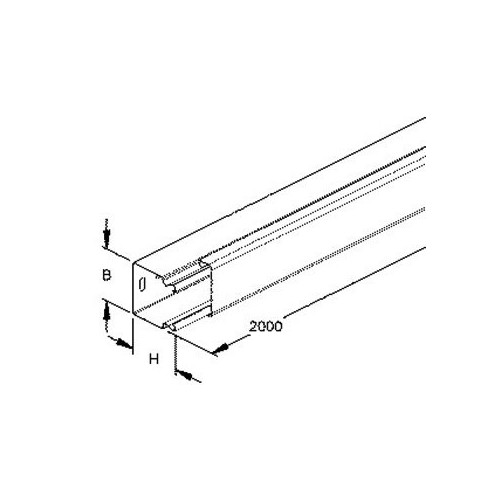 508976 NIEDAX LLK 40.040 verzinkt Stahlblechkanal 40x40 m. Deckel Produktbild Front View L