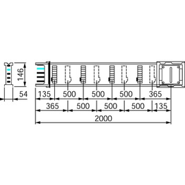 KSA250ED4208 Schneider E. Gerader Schienenkasten 2m 250A mit 8 Abgangsstel Produktbild