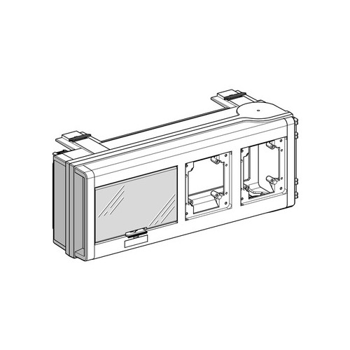 KSB32CP Schneider E. Abgangskasten 32A Leer für 8ME u. 2 Steckdosen Produktbild Front View L