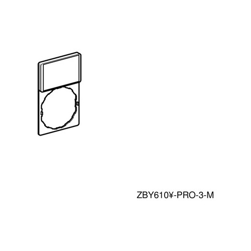 ZBY6101 Schneider E. Schildträger Stand Schild 30x50mm (sw/rt) Produktbild Front View L