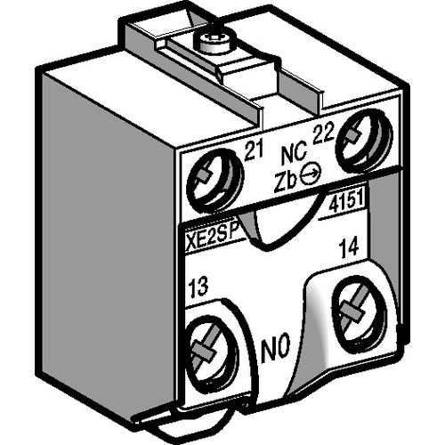 XE2SP 4151 Telemecanique Hilfskontakt- block Produktbild Front View L