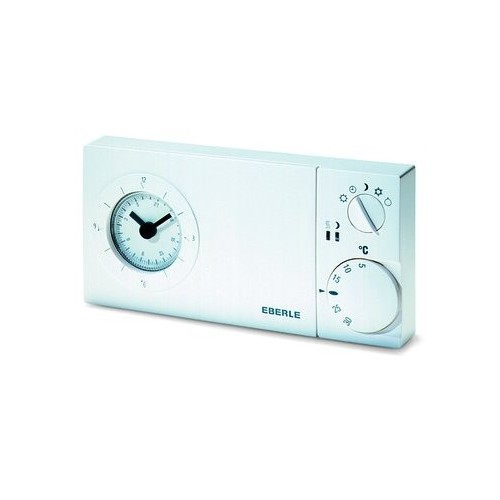 517270551100 EBERLE Easy 3 ft AP Uhren- thermostat Tagesprog. Weiss Fernfühler Produktbild Front View L