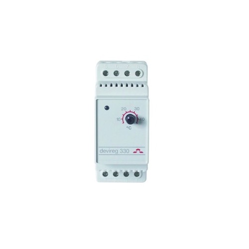 140F1072 DEVI Thermostat DEVIreg 330 545°C inkl. Bodenfühler Produktbild Front View L