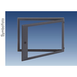 ASFC470 ERA Aufsatzfenster IP54 mit Doppelbart-VRV 700x470x70mm Produktbild front S
