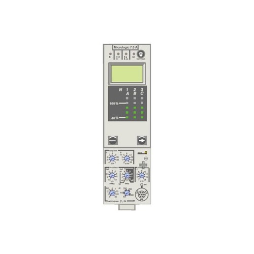 33514 Schneider E. MIicrologic 7.0A Selektiv- + Differenzstromschutz mit Amp Produktbild Front View L