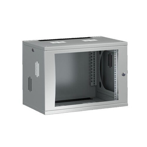 7507110 RITTAL FlatBox 600 x 9 HE x 600 mm RAL 7035 Produktbild Front View L