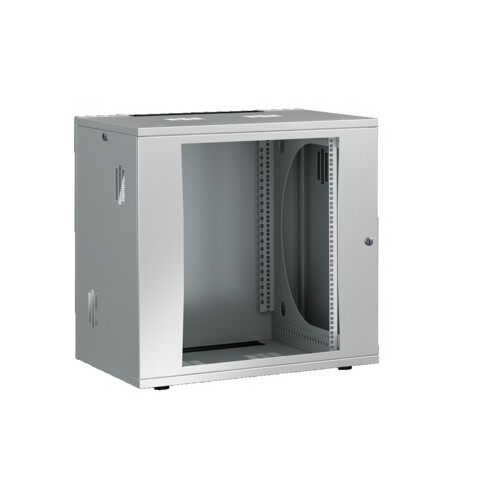 7507120 RITTAL FlatBox 600 x 12 HE x 600 mm RAL 7035 Produktbild Front View L