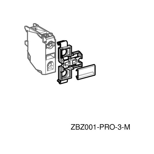 ZBZ001 Schneider E. Schildträger z. Auf rasten v. Bezeichnungsschildern f. XB4B. Produktbild Front View L