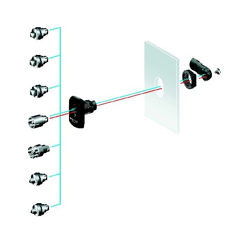 NSYAEDLB3S3D Schneider-Electric Doppelbartschloßeinsatz 3mm Produktbild Front View L