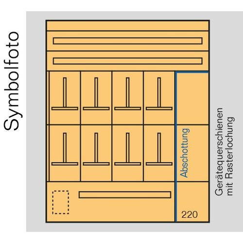 EE7SV ERA ZÃ€hlerverteilereinsatz +Schwac hstromfeld bxhxt=1136x1500x155mm Produktbild