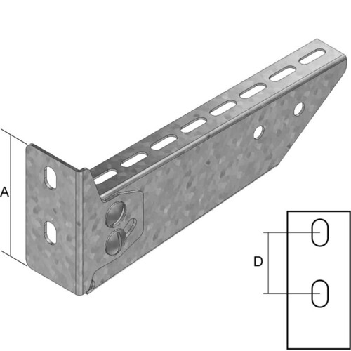 E88823 Vergokan WKSS 200 Wand-/Stiel- Ausleger verstellbar B=200 Produktbild Front View L